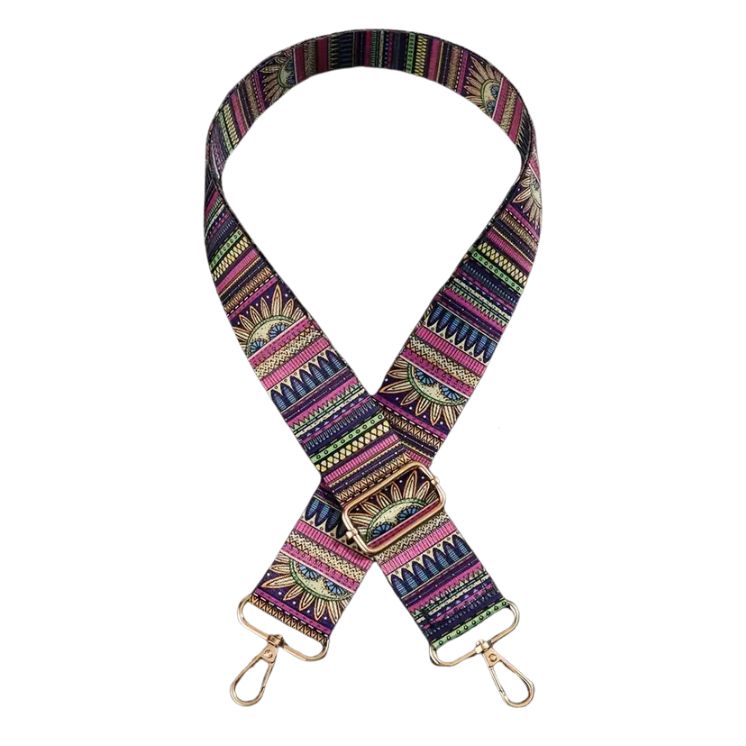 Handmayk Printed Fabric Bag Strap (Retro Purple)