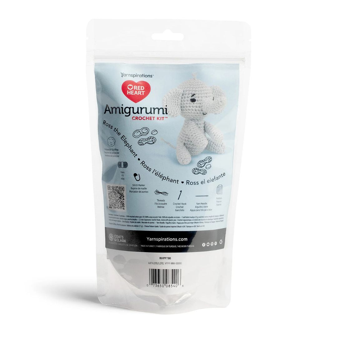 Red Heart Amigurumi Kit - Animals (Ross the Elephant)
