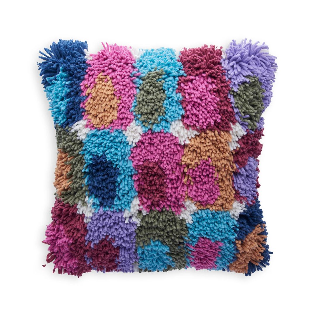Bernat Latch It Latch Hook Kit - Fleece Pillow Cover (Rounded Rectangles)