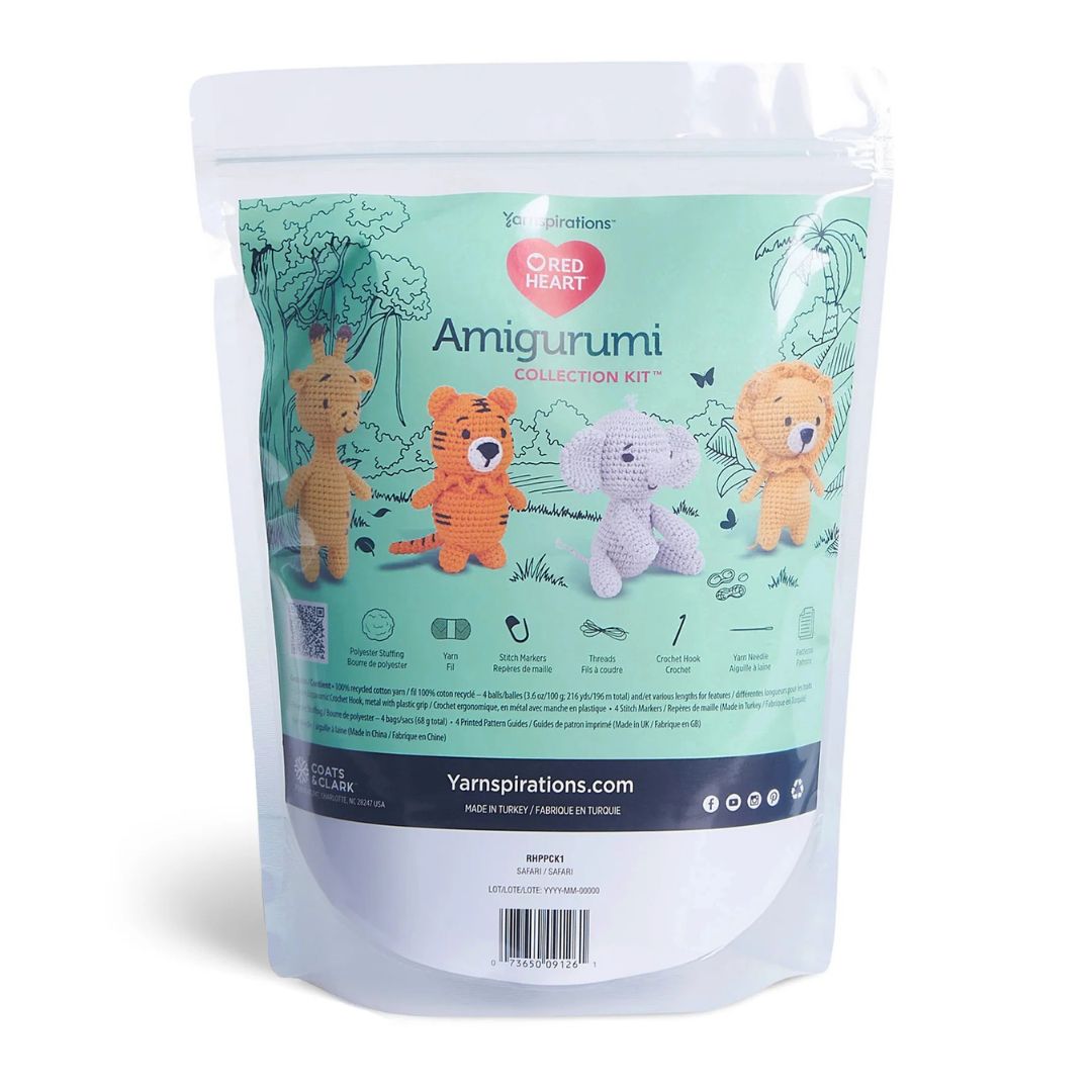 Red Heart Amigurumi Kit - Animals (Safari)