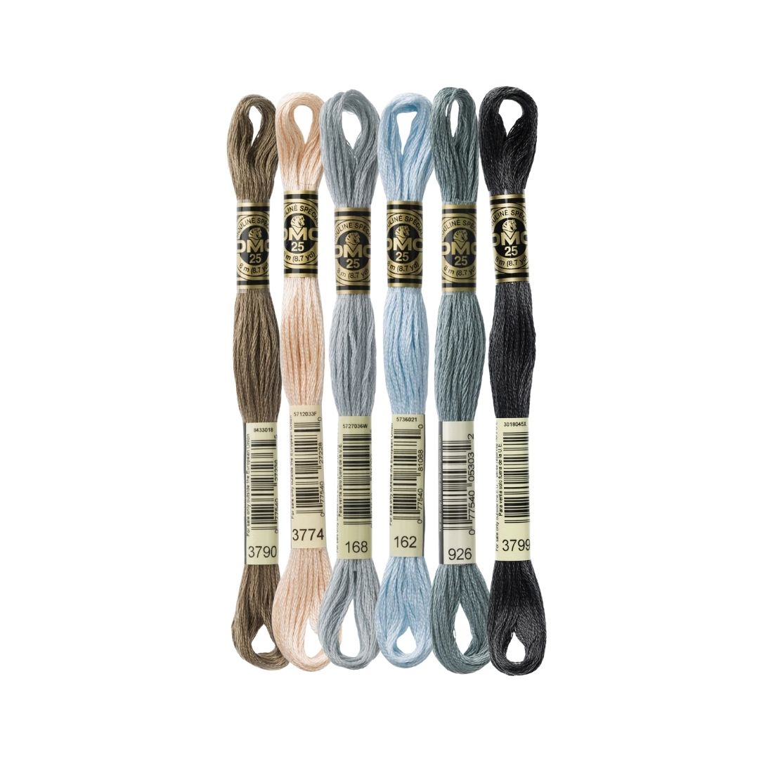 DMC Stranded Cotton Mouliné Spécial Embroidery Thread Colour Pack (Secluded Seashore)