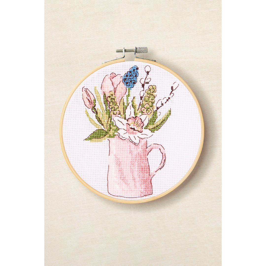 DMC Cross Stitch Kit - The Designer Collection (Spring Garden Jug by Anna Matvieieva)