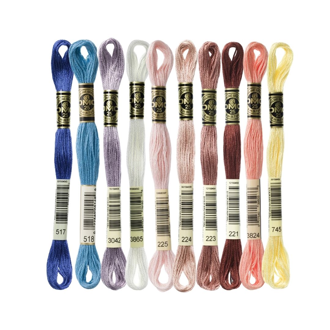 DMC Stranded Cotton Mouliné Spécial Embroidery Thread Colour Pack (Sunset)