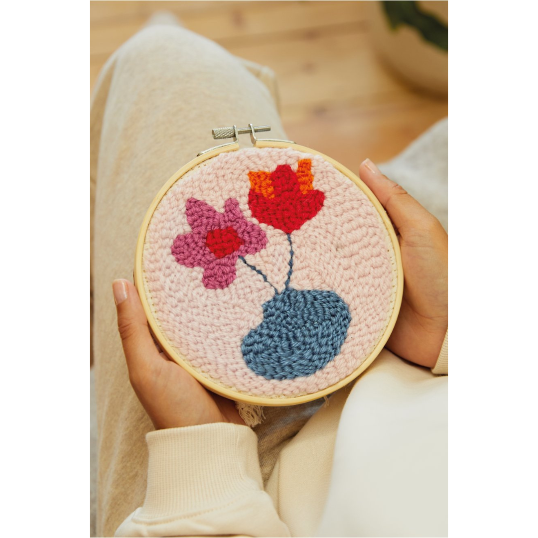 DMC Punch Needle Kit - Mindful Making (The Gentle Flowers)