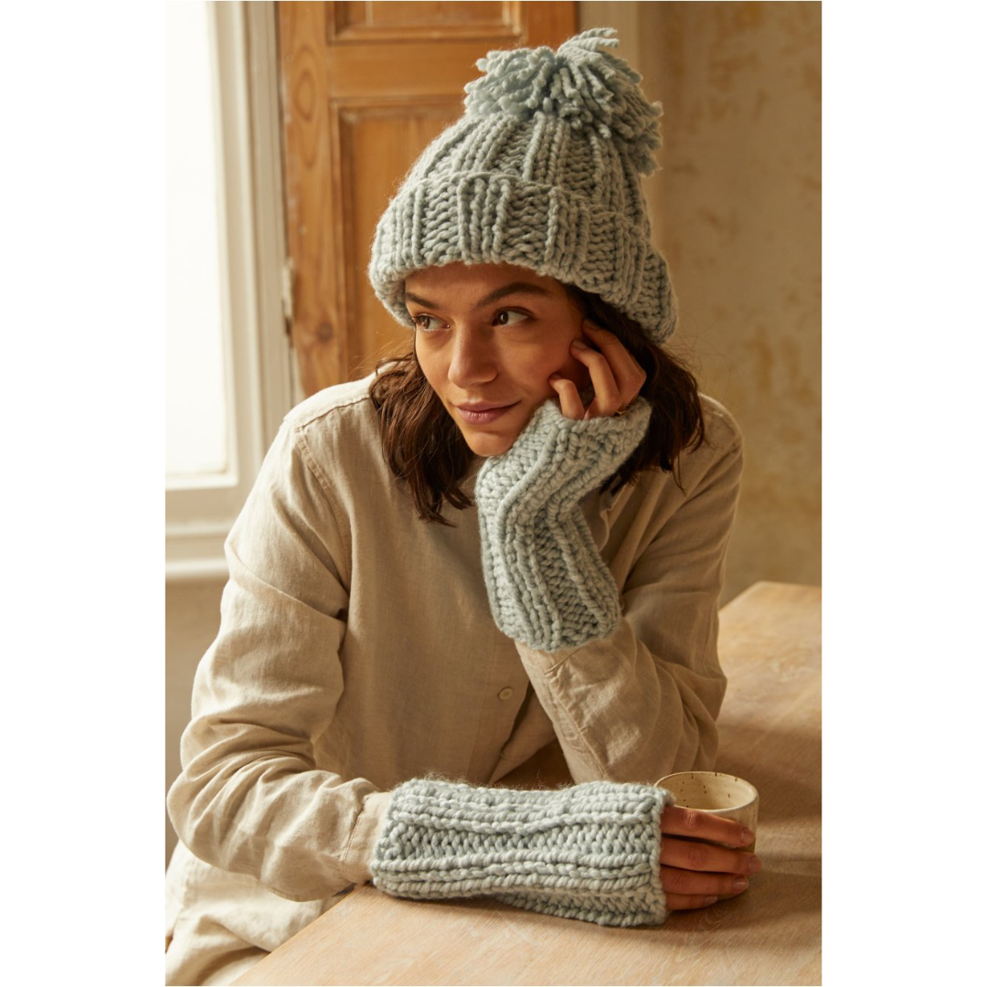 DMC Knitting Kit - Mindful Making (The Rhythm Rib Hat & Mitts)