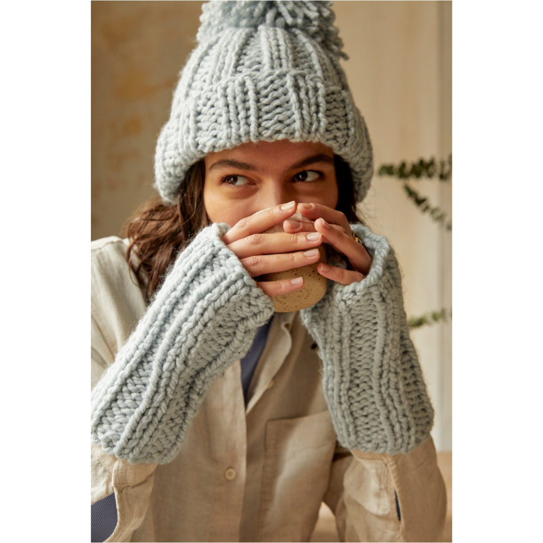 DMC Knitting Kit - Mindful Making (The Rhythm Rib Hat & Mitts)