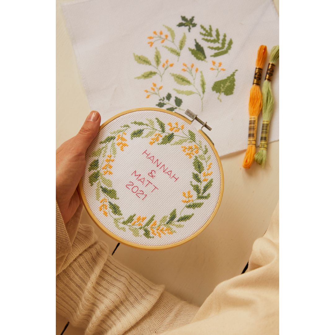 DMC Cross Stitch Kit - Mindful Making (The Serene Leaves)