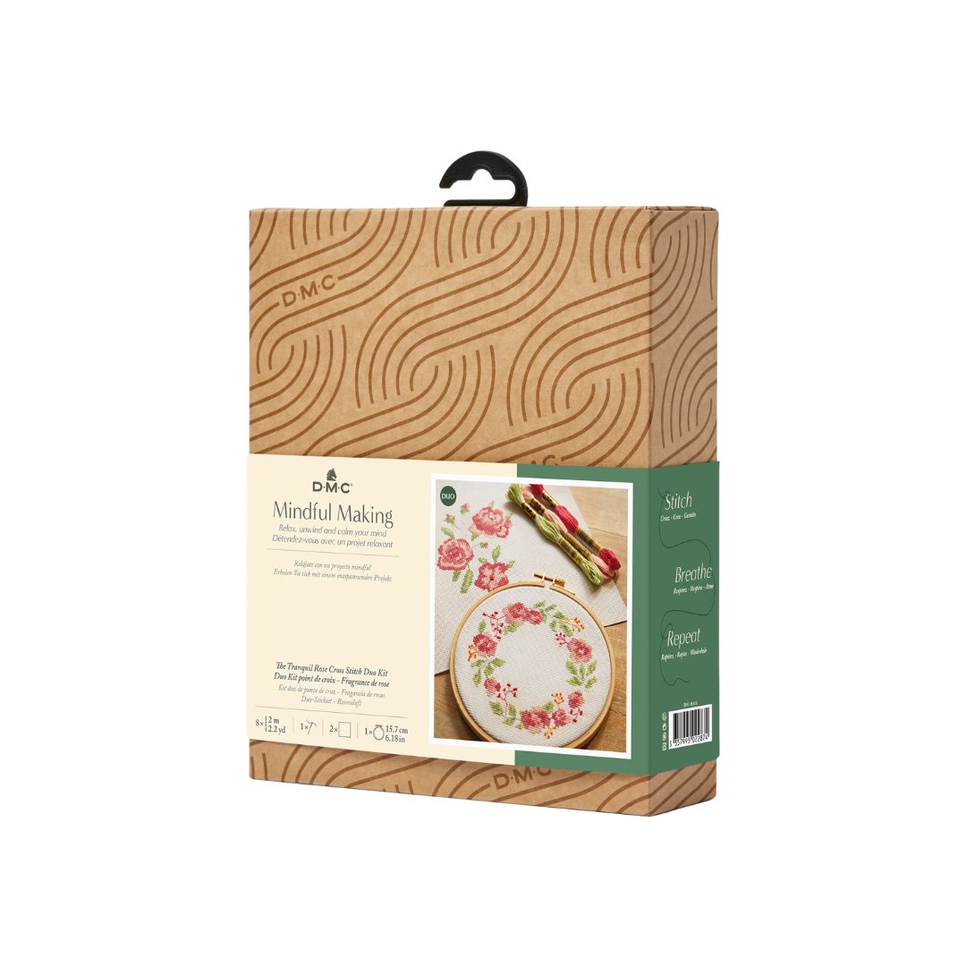 DMC Cross Stitch Kit - Mindful Making (The Tranquil Rose)