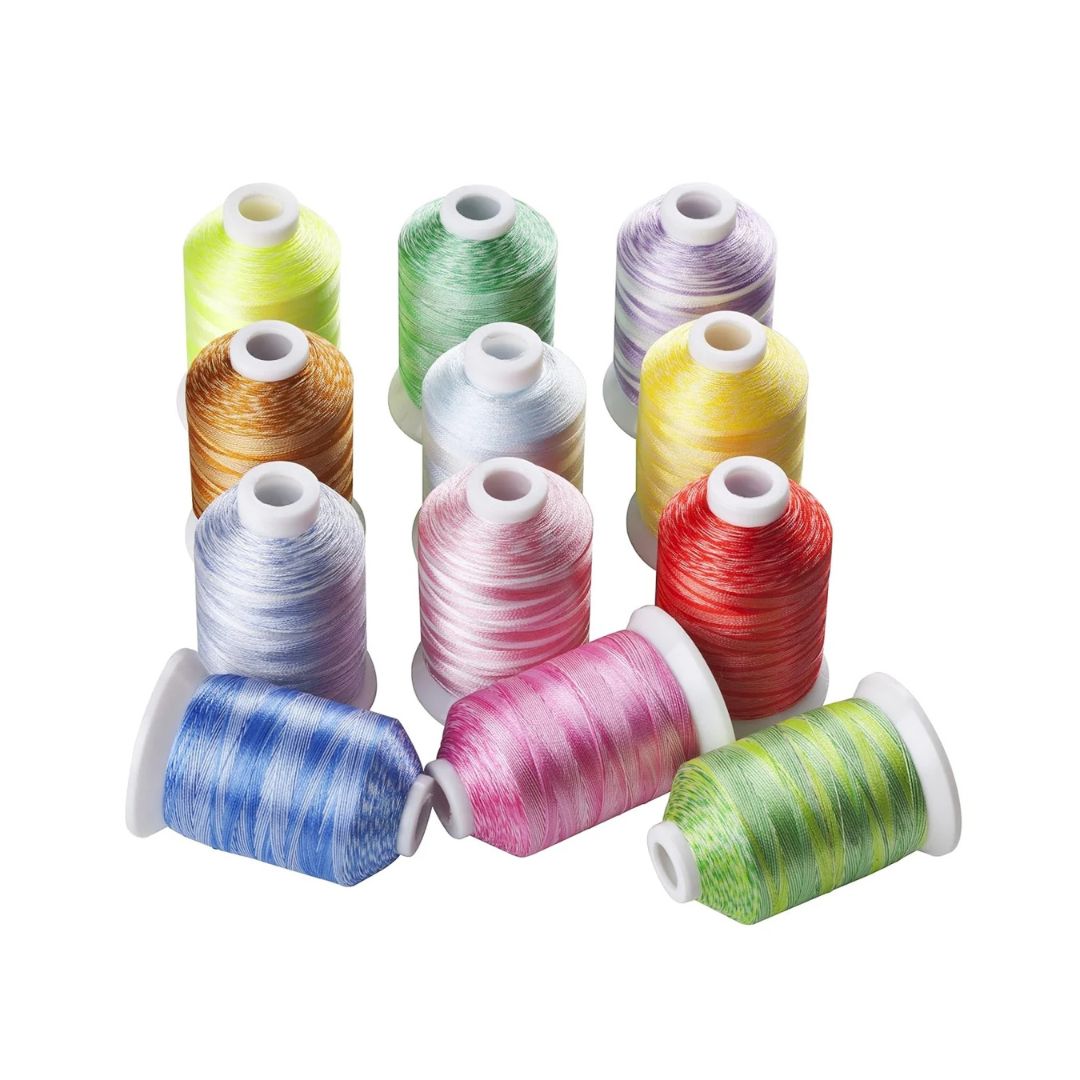 Wone Machine Embroidery Thread (The Variegated Shades)