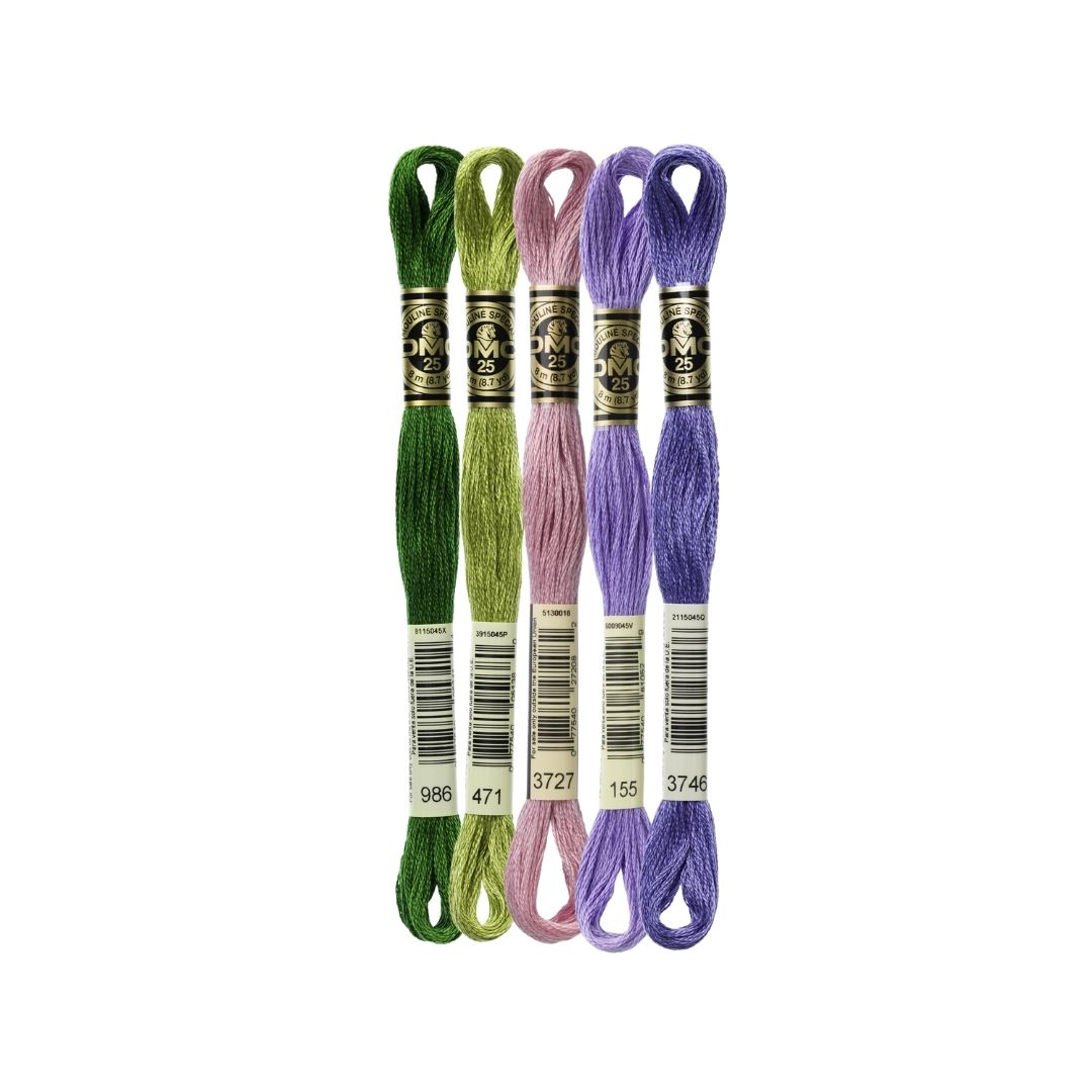 DMC Stranded Cotton Mouliné Spécial Embroidery Thread Colour Pack (Wisteria Lane)