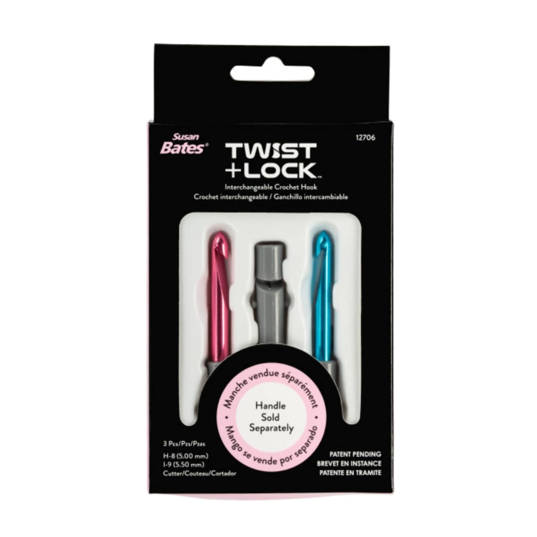 Susan Bates Twist + Lock Interchangeable Chunky Crochet Hook Set