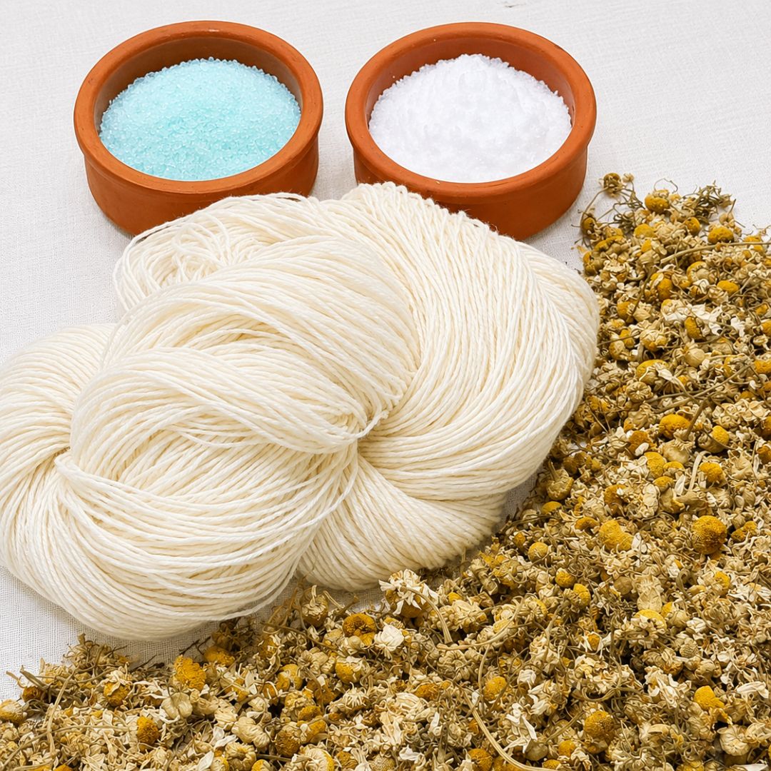 One-on-One Beginner's DYE-IT-YOURSELF Workshop: Natural Dyeing on Wool with Camomile