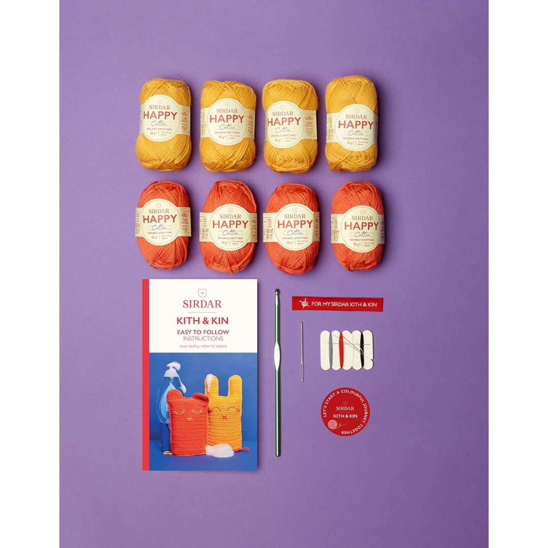 Sirdar Crochet Kit - Kith & Kin (Baby Wash Mitts)