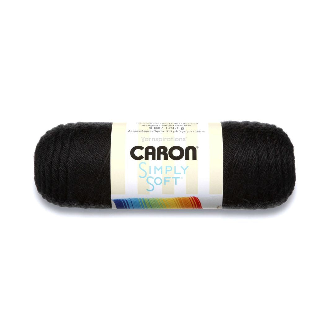 Caron Simply Soft Yarn (Black)
