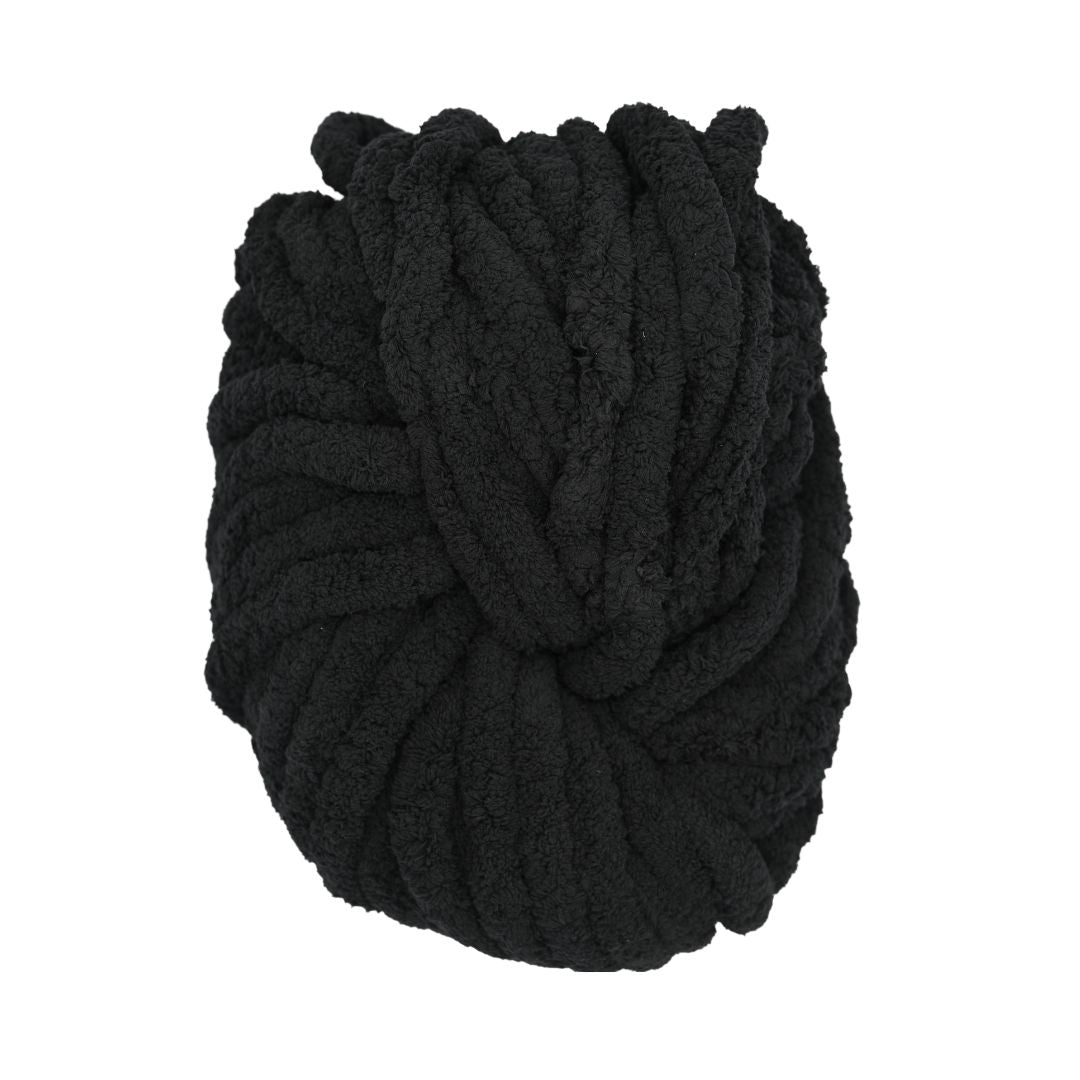 Handmayk Mega Chunky Chenille Yarn (250g) (Black)