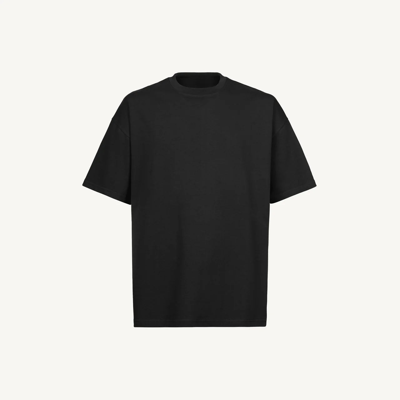 Handmayk Luxury Oversized Fit with Crew Neck T-Shirt for Adults (Black)