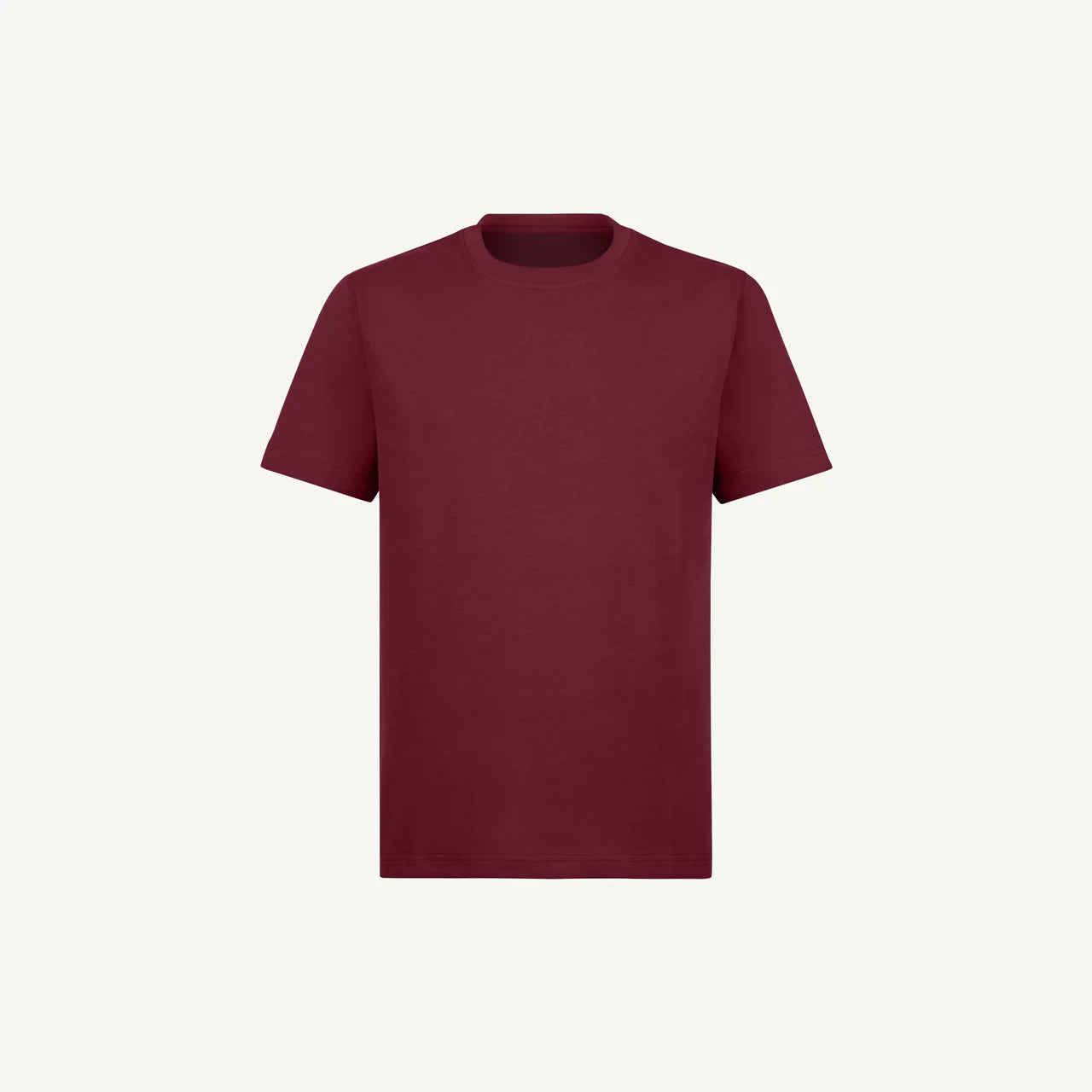 Handmayk Luxury Regular Fit with Crew Neck T-Shirt for Adults (Burgundy)