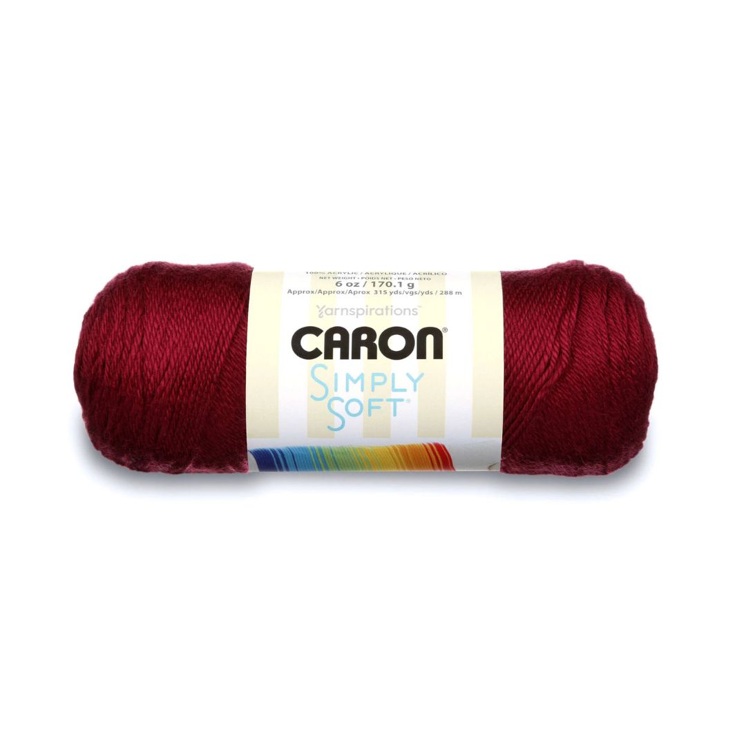 Caron Simply Soft Yarn (Burgundy)