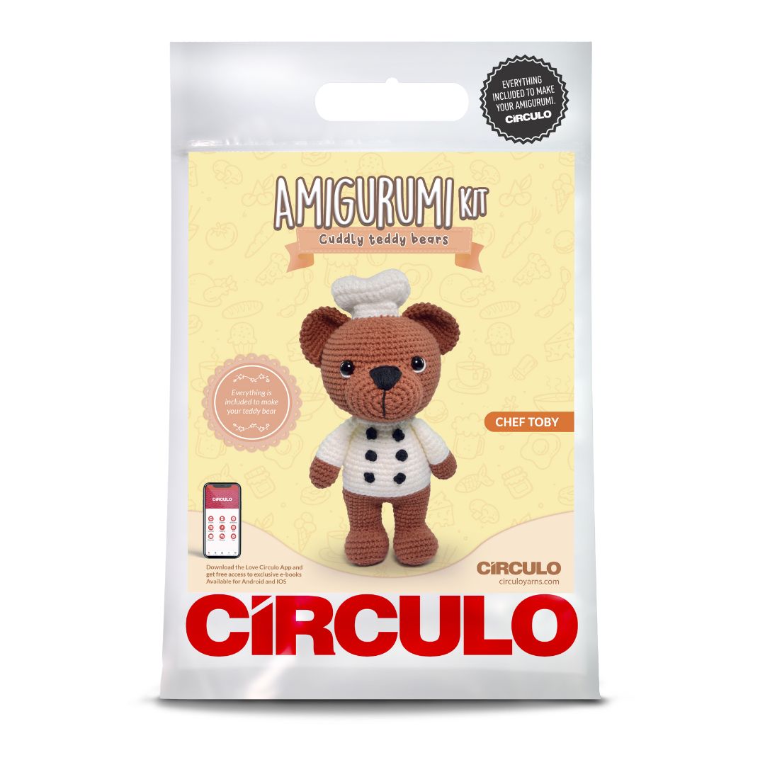 Circulo Amigurumi Kit - Cuddly Teddy Bear Collection (Chef Toby)