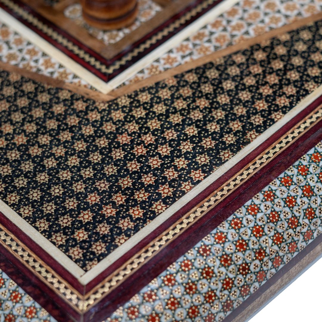 Handmade Persian Khatam Chess and Backgammon Set
