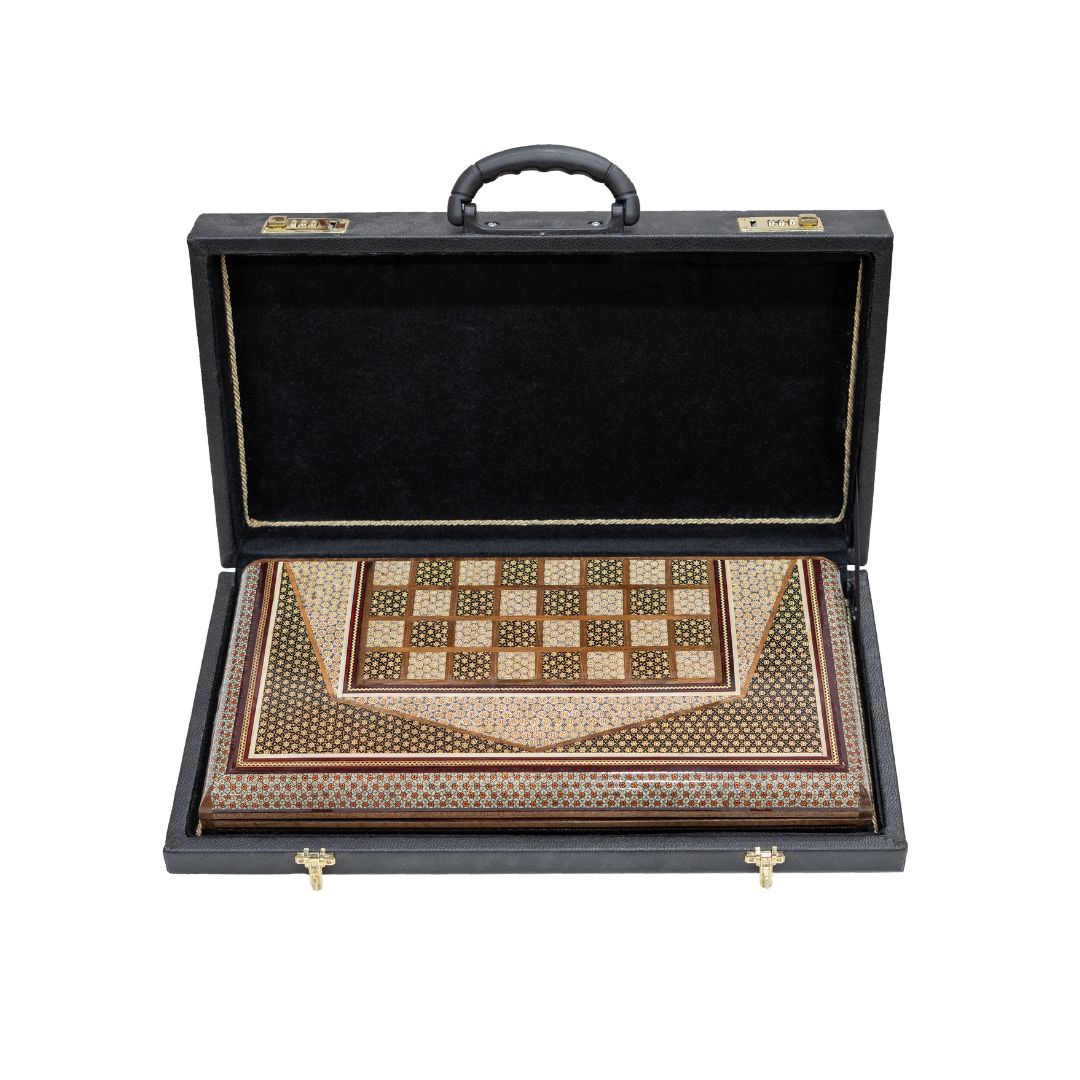 Handmade Persian Khatam Chess and Backgammon Set