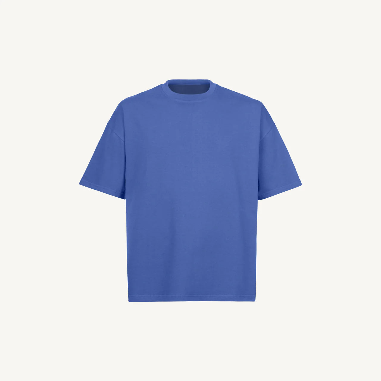 Handmayk Luxury Oversized Boxy Fit with Crew Neck T-Shirt for Adults (Cobalt Blue)