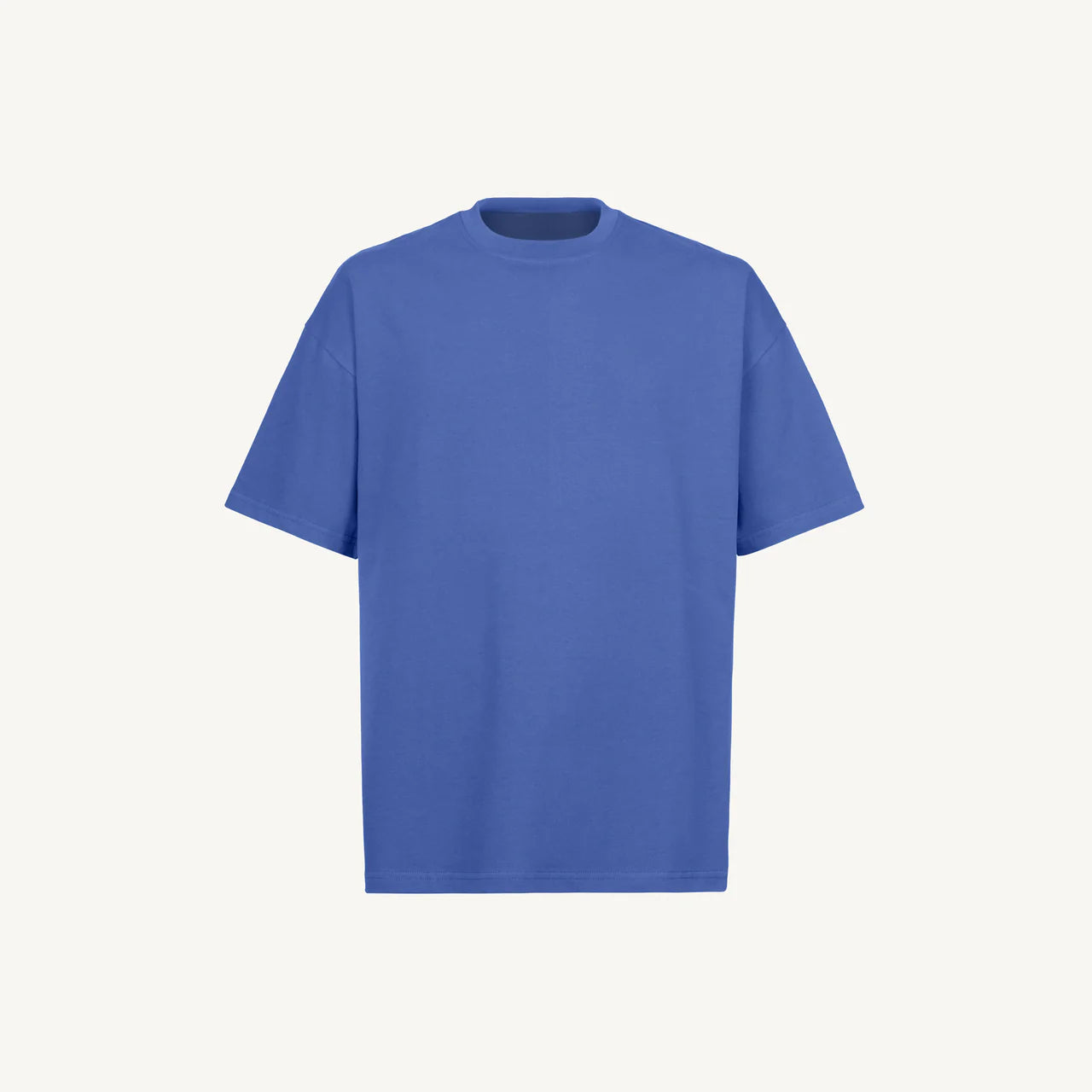 Handmayk Luxury Oversized Fit with Crew Neck T-Shirt for Adults (Cobalt Blue)