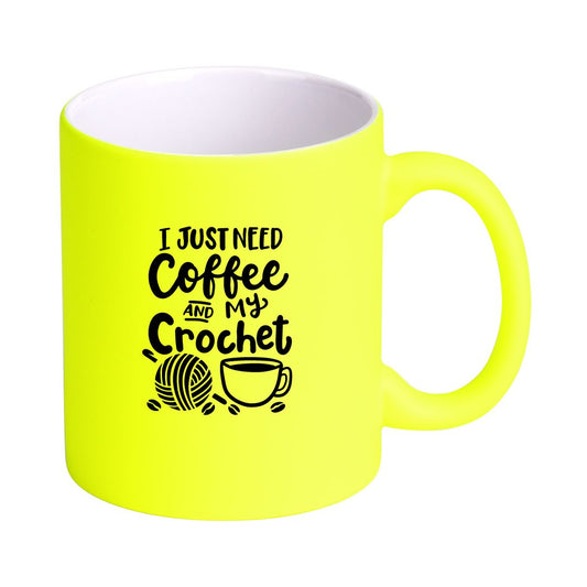 Handmayk Neon Ceramic Mug (Coffee & Crochet)