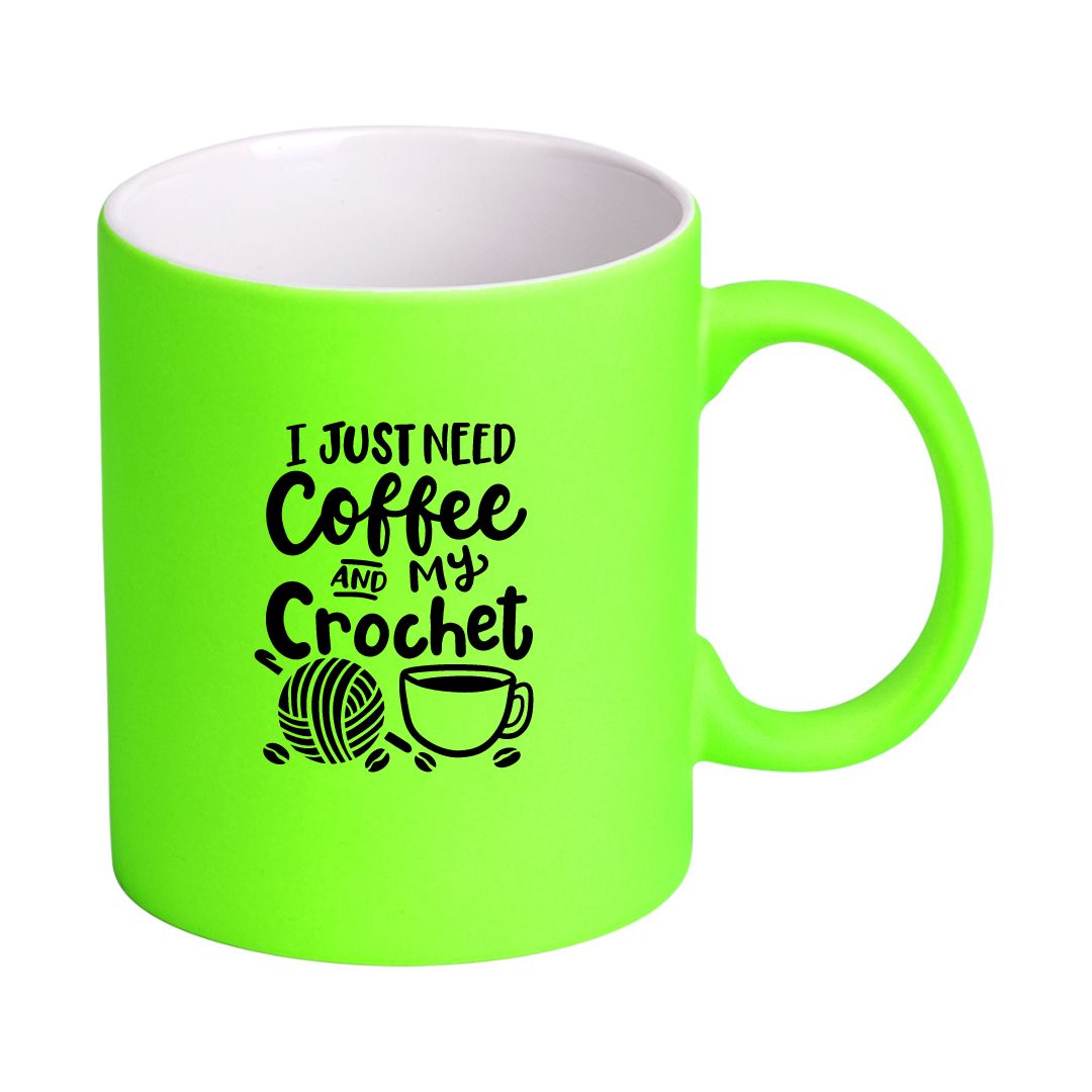 Handmayk Neon Ceramic Mug (Coffee & Crochet)