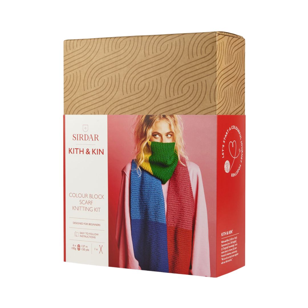 Sirdar Knitting Kit - Kith & Kin (Colour Block Scarf)