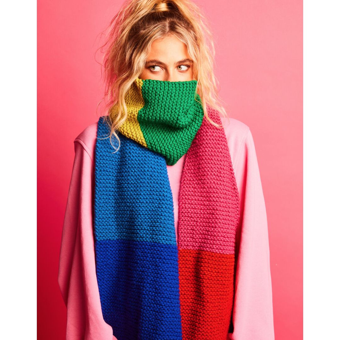 Sirdar Knitting Kit - Kith & Kin (Colour Block Scarf)