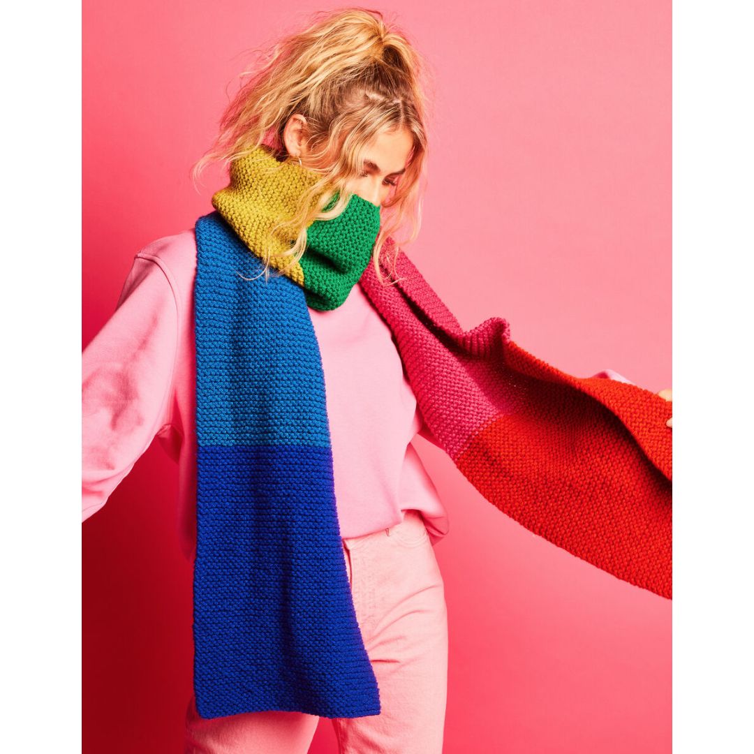 Sirdar Knitting Kit - Kith & Kin (Colour Block Scarf)