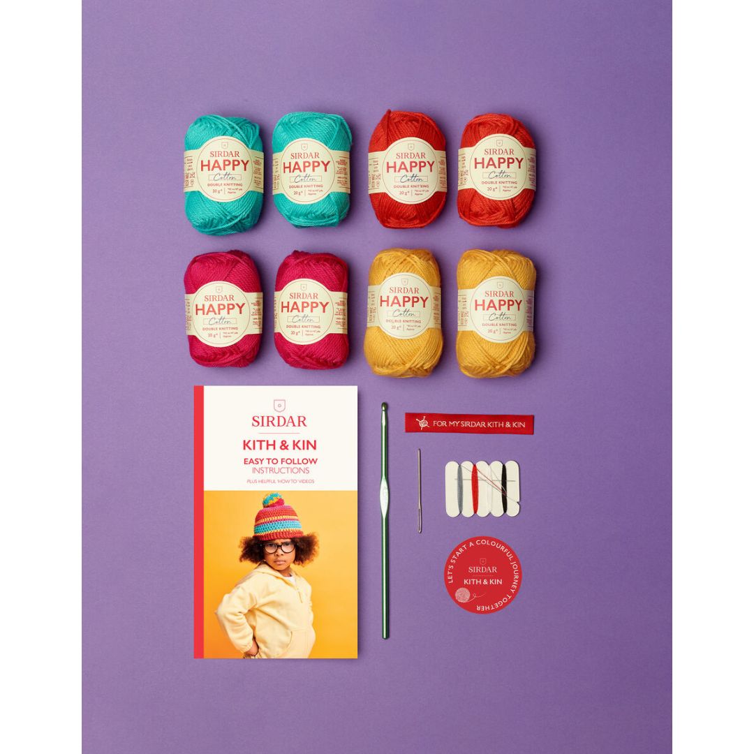 Sirdar Crochet Kit - Kith & Kin (Colourful Bobble Hat)