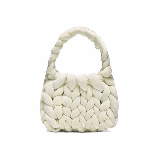 Velvet Chunky Handbag (Cream)