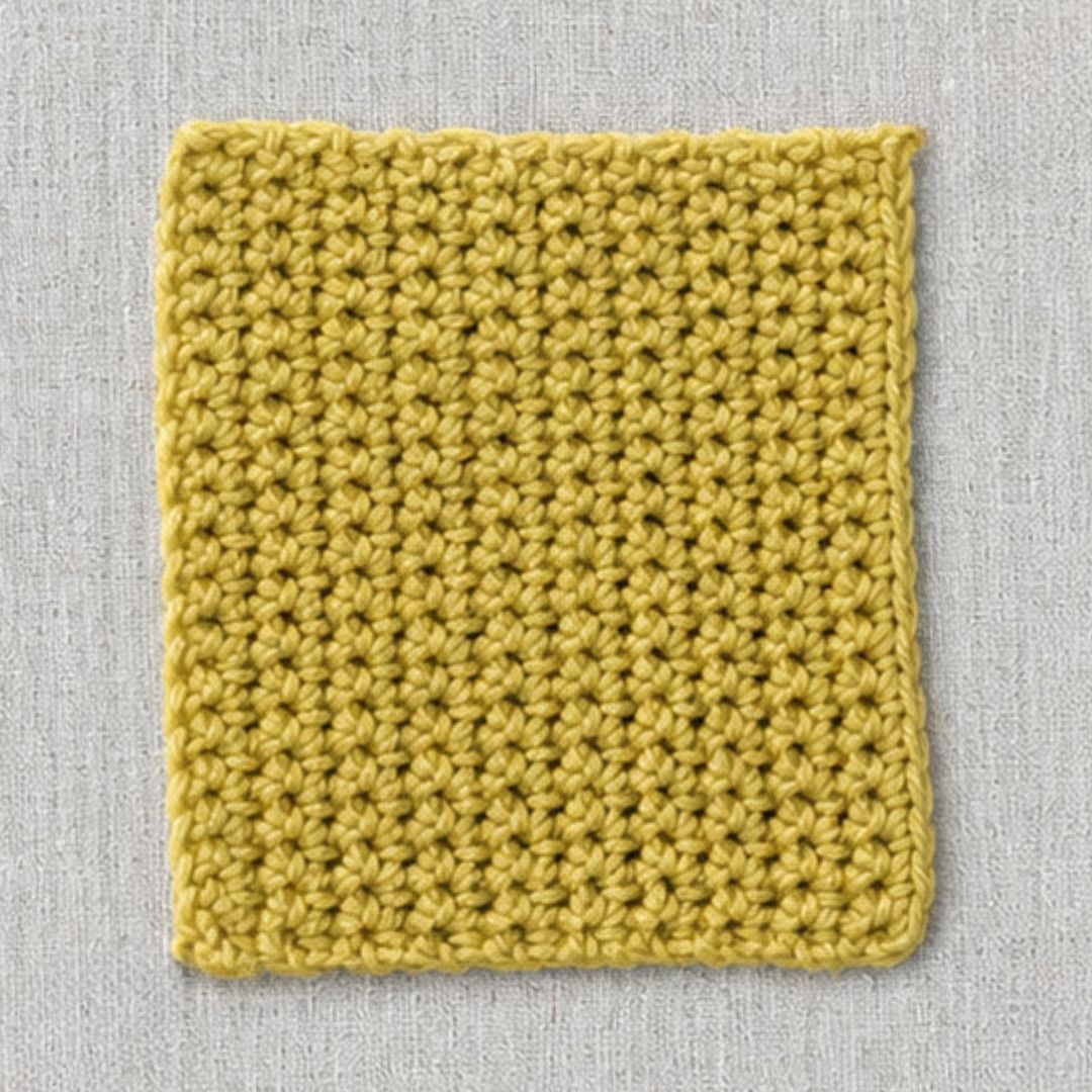 Roya Merino DK Yarn (Naturally Dyed, Chamomile) - Crochet Swatch