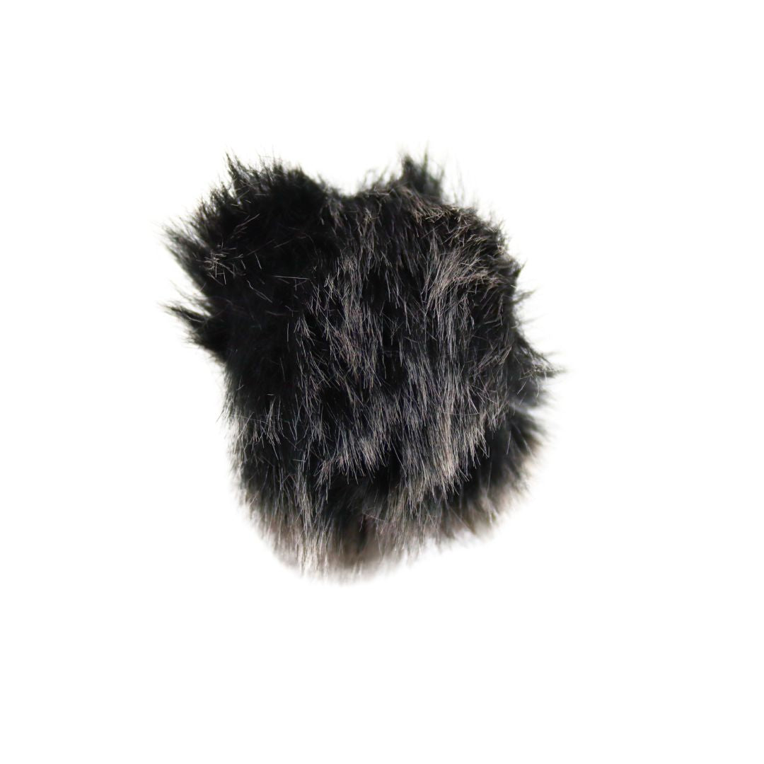 Handmayk Faux Fur Pompom (Dark Black White)