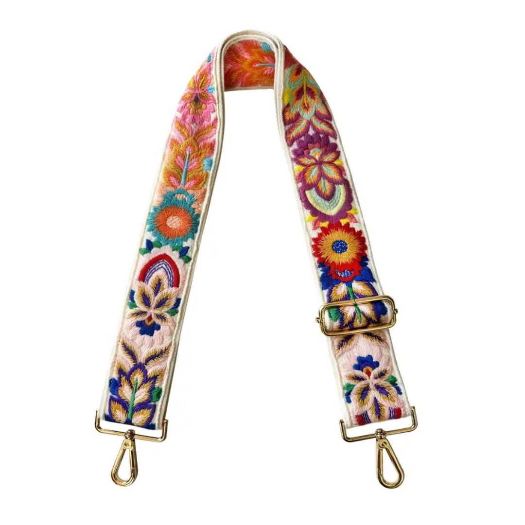 Handmayk Embroidered Fabric Bag Strap (Floral)