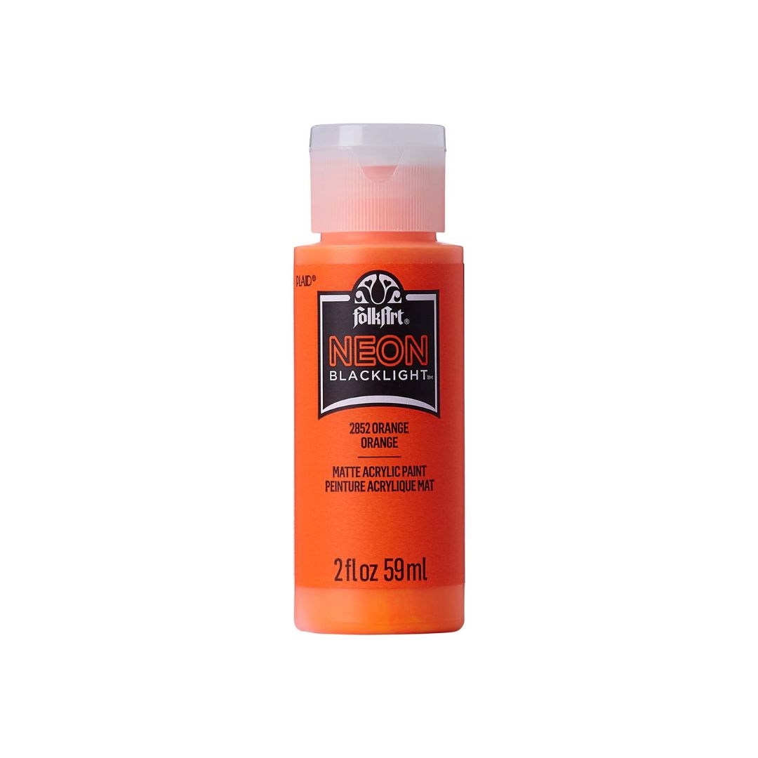 FolkArt Neon Blacklight Matte Acrylic Paint - Orange (2852)