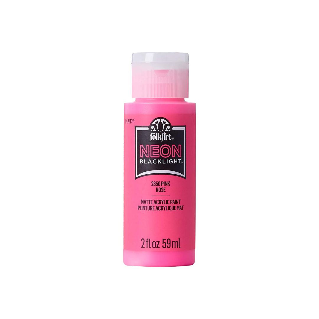 FolkArt Neon Blacklight Matte Acrylic Paint - Pink (2850)