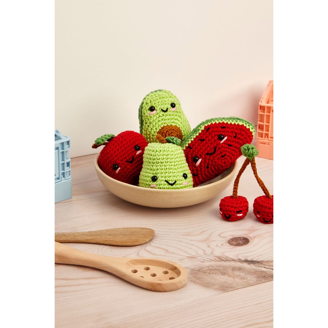 DMC Amigurumi Kit - Mindful Living (Fruit Friends by Maria Alejandra Montero)