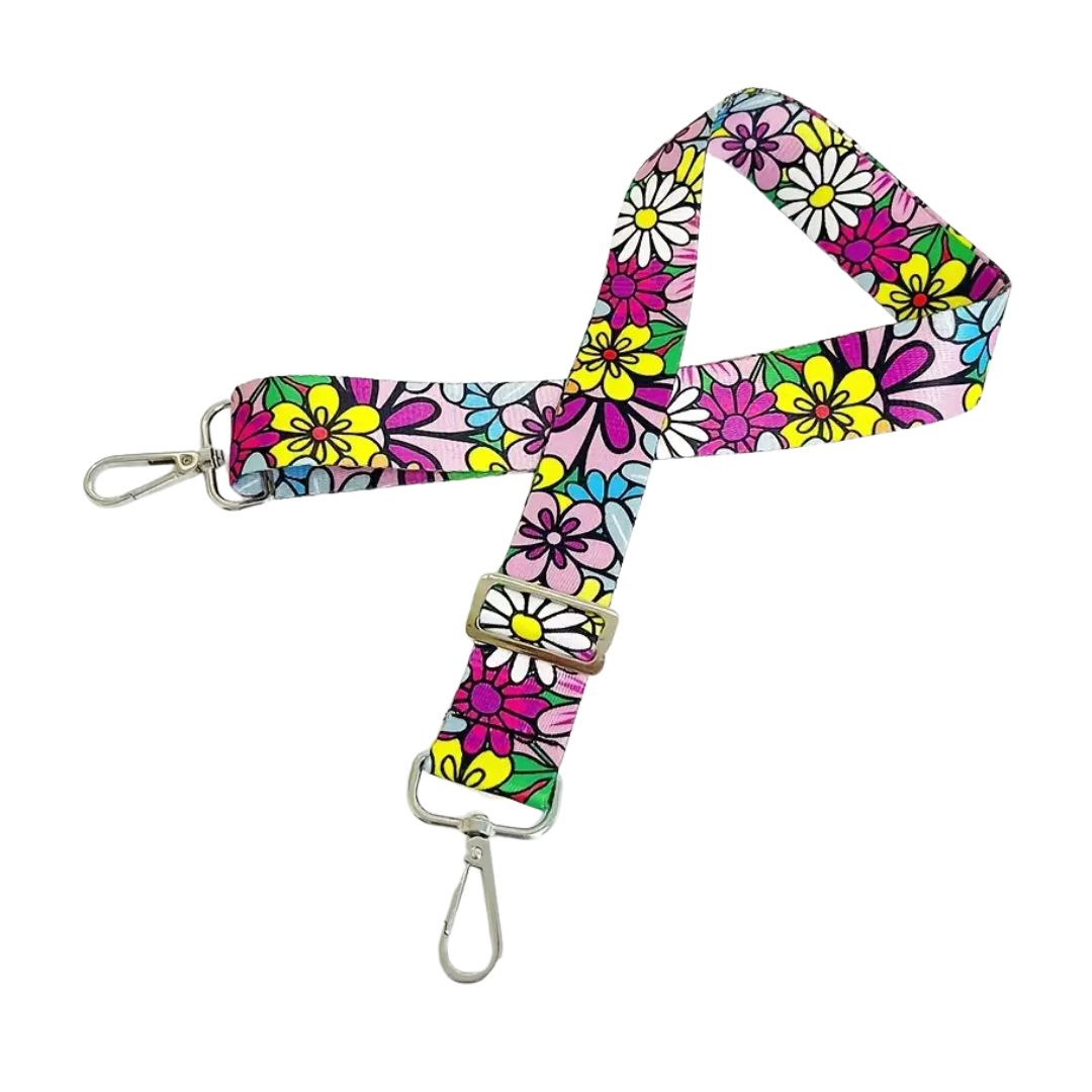 Handmayk Printed Fabric Bag Strap (Funky Flower)