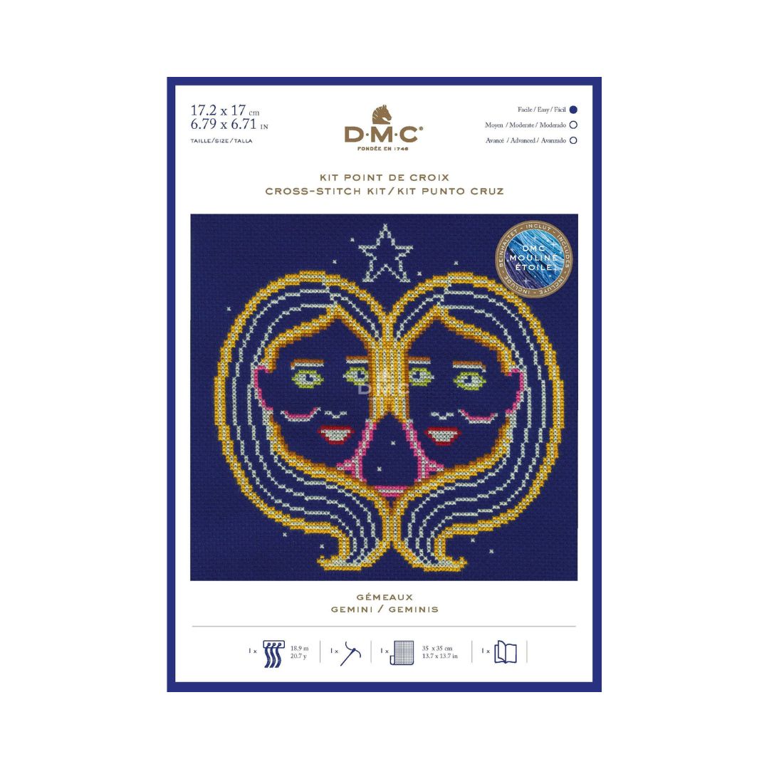 DMC Cross Stitch Kit - Star Signs (Gemini)