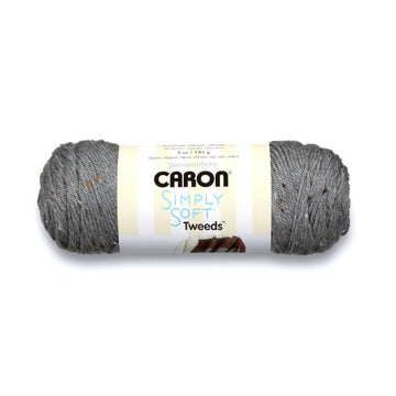 Caron Simply Soft Tweeds Yarn (Gray Heather)