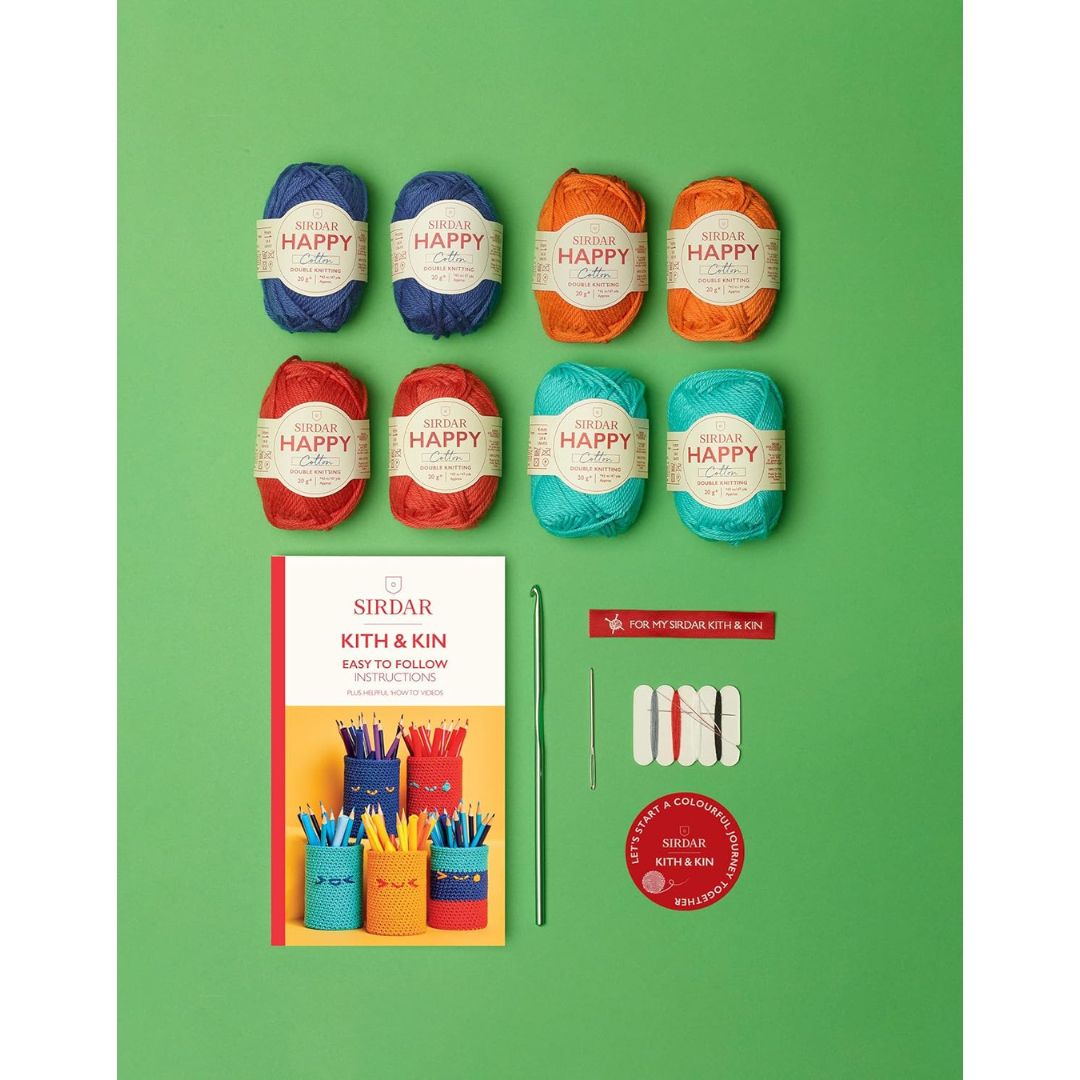 Sirdar Crochet Kit - Kith & Kin (Happy Pencil Pots)