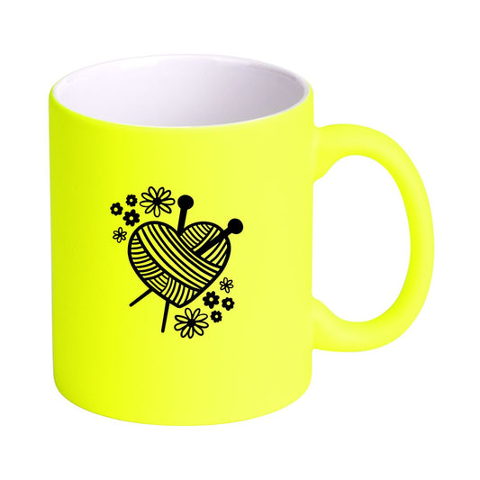 Handmayk Neon Ceramic Mug (Love Knitting)