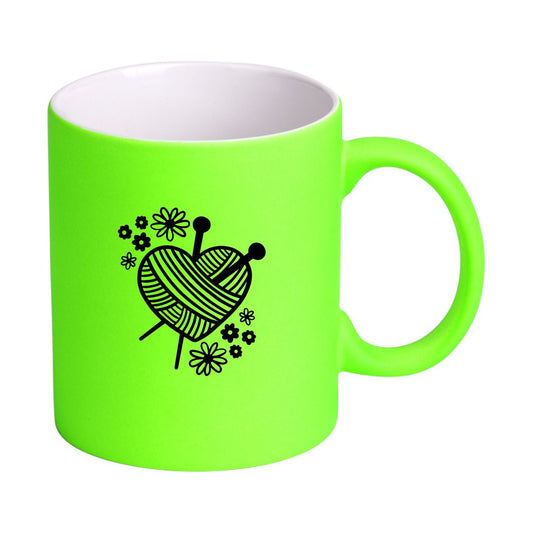 Handmayk Neon Ceramic Mug (Love Knitting)