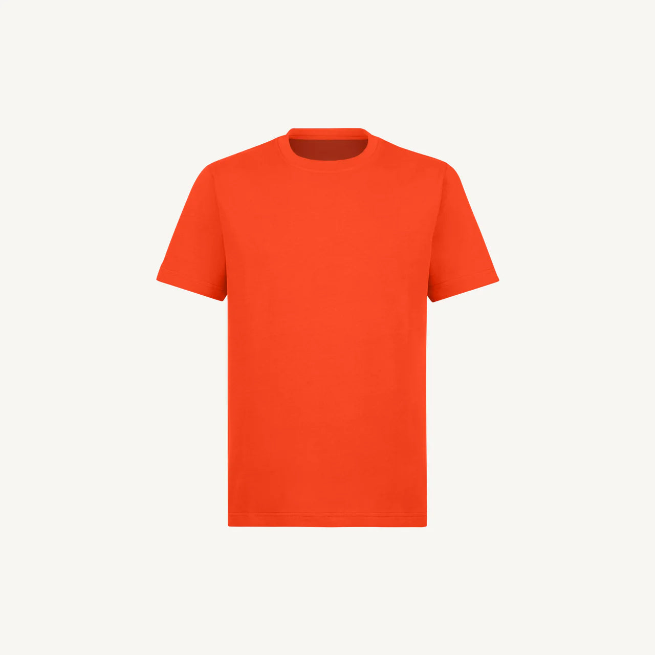 Handmayk Luxury Regular Fit with Crew Neck T-Shirt for Adults (Hot Orange)