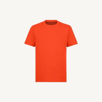 Handmayk Luxury Regular Fit with Crew Neck T-Shirt for Adults (Hot Orange)