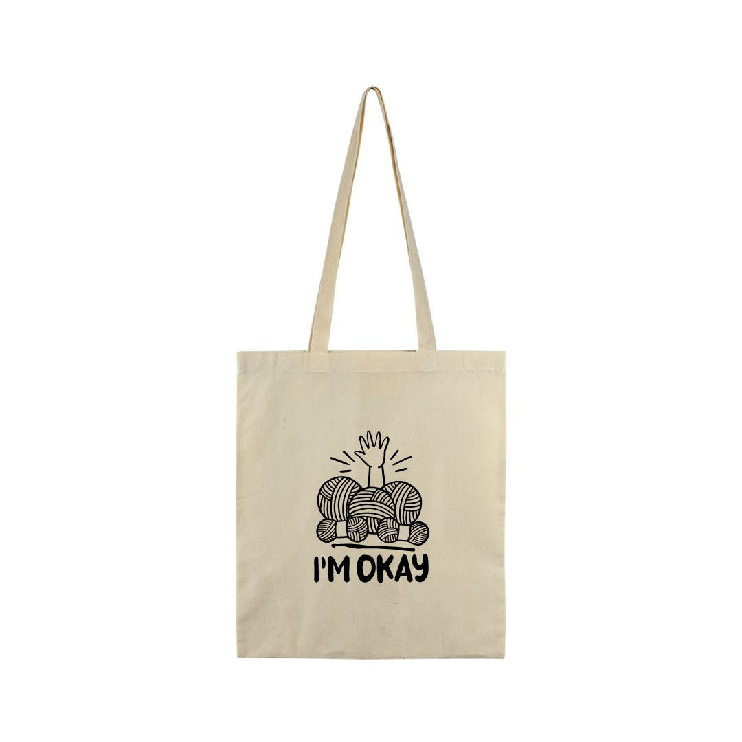 Handmayk Basic Eco-Friendly Cotton Tote Bag (I'm Okay)