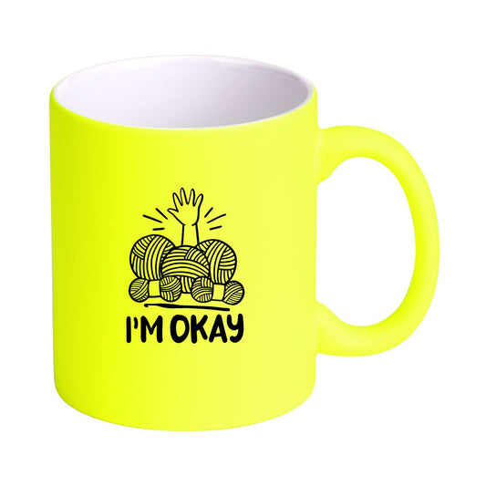 Handmayk Neon Ceramic Mug (I'm Okay)